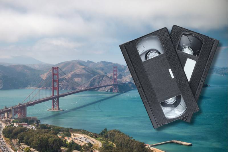 Recycling VHS tapes in San Francisco